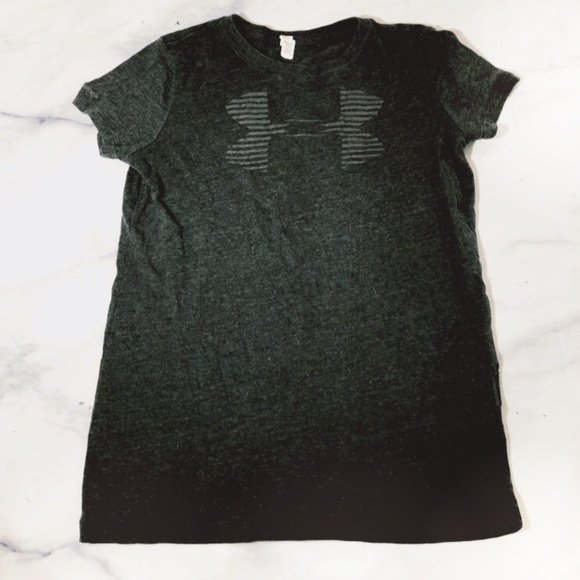 Under Armour Charcoal Grey Logo Tee Shirt - Picture 1 of 6
